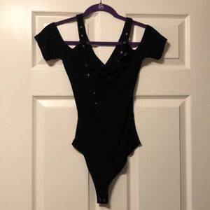 Shoulder cut-out bodysuit